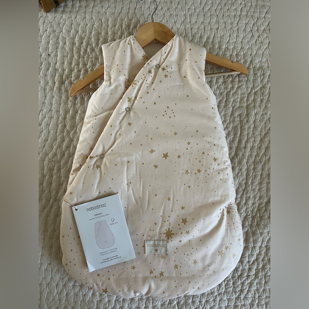 NWT Nobodinoz Sleep Sack 3.5 TOG Baby Sleeping Bag for Winter Star Print